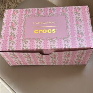 CROCS Pink Floral Decorative Box